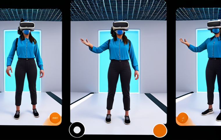 An immersive VR onboarding experience: A user's first steps into a vibrant, welcoming virtual world, transitioning from initial "wow factor" to sustained engagement and a sense of belonging. The scene emphasizes seamless guidance and purposeful interaction, with bright, inviting digital aesthetics and future tech elements.